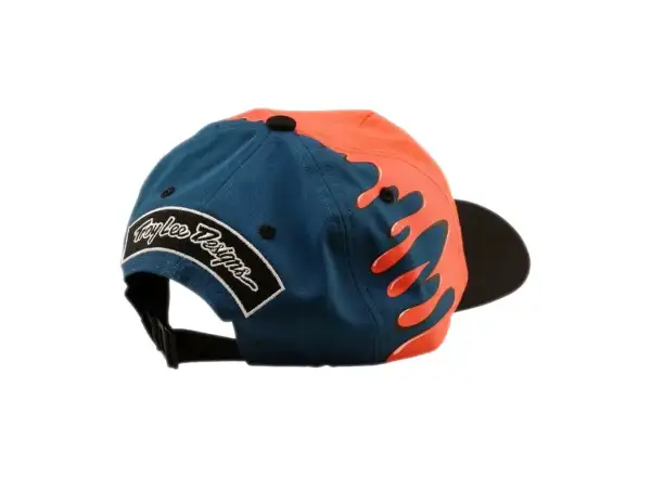 Troy Lee Designs Unstructured Curved Finish Line cap Coral/Blue