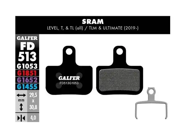Galfer FD513 Standard G1053 brake pads for Sram