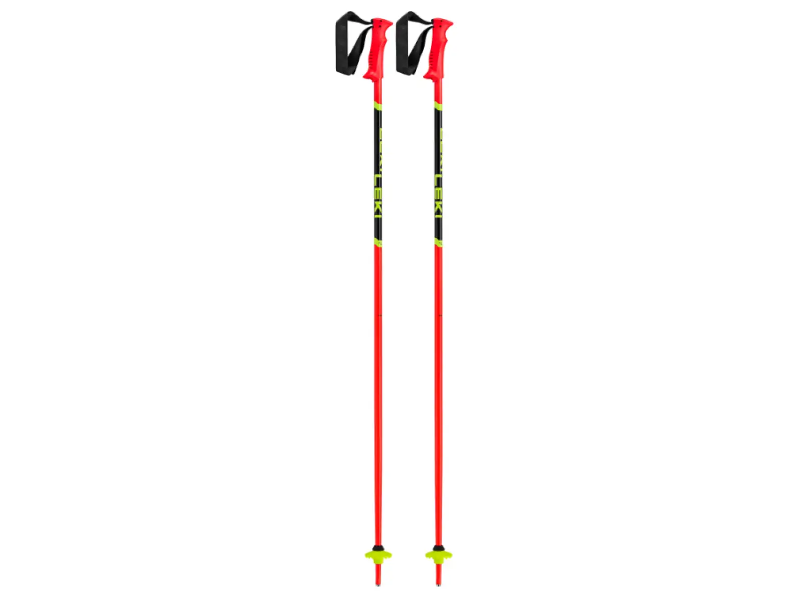Leki Racing Kids children's downhill poles Bright Red/Black/Neon Yellow