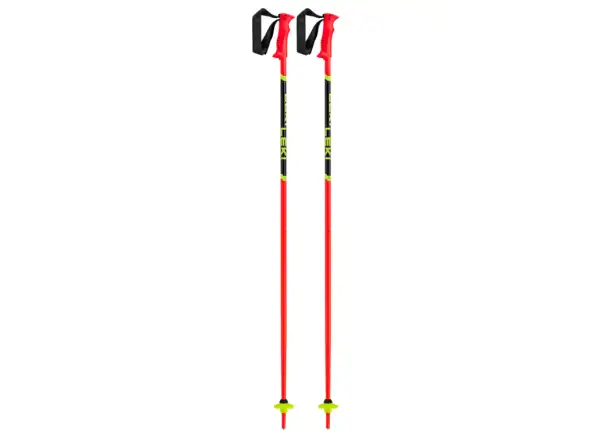 Leki Racing Kids children's downhill poles Bright Red/Black/Neon Yellow