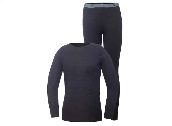 2117 of Sweden Pauki Women's Thermo Set Grey Melange