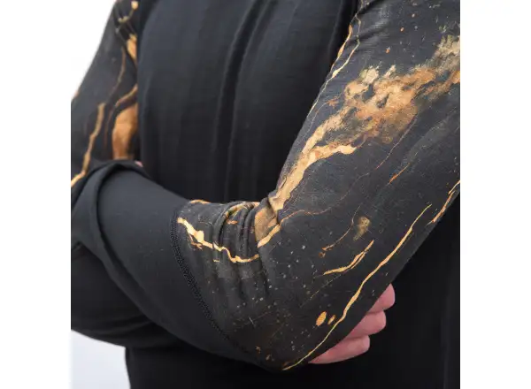 Sensor Merino Impress men's long sleeve shirt black/cosmos