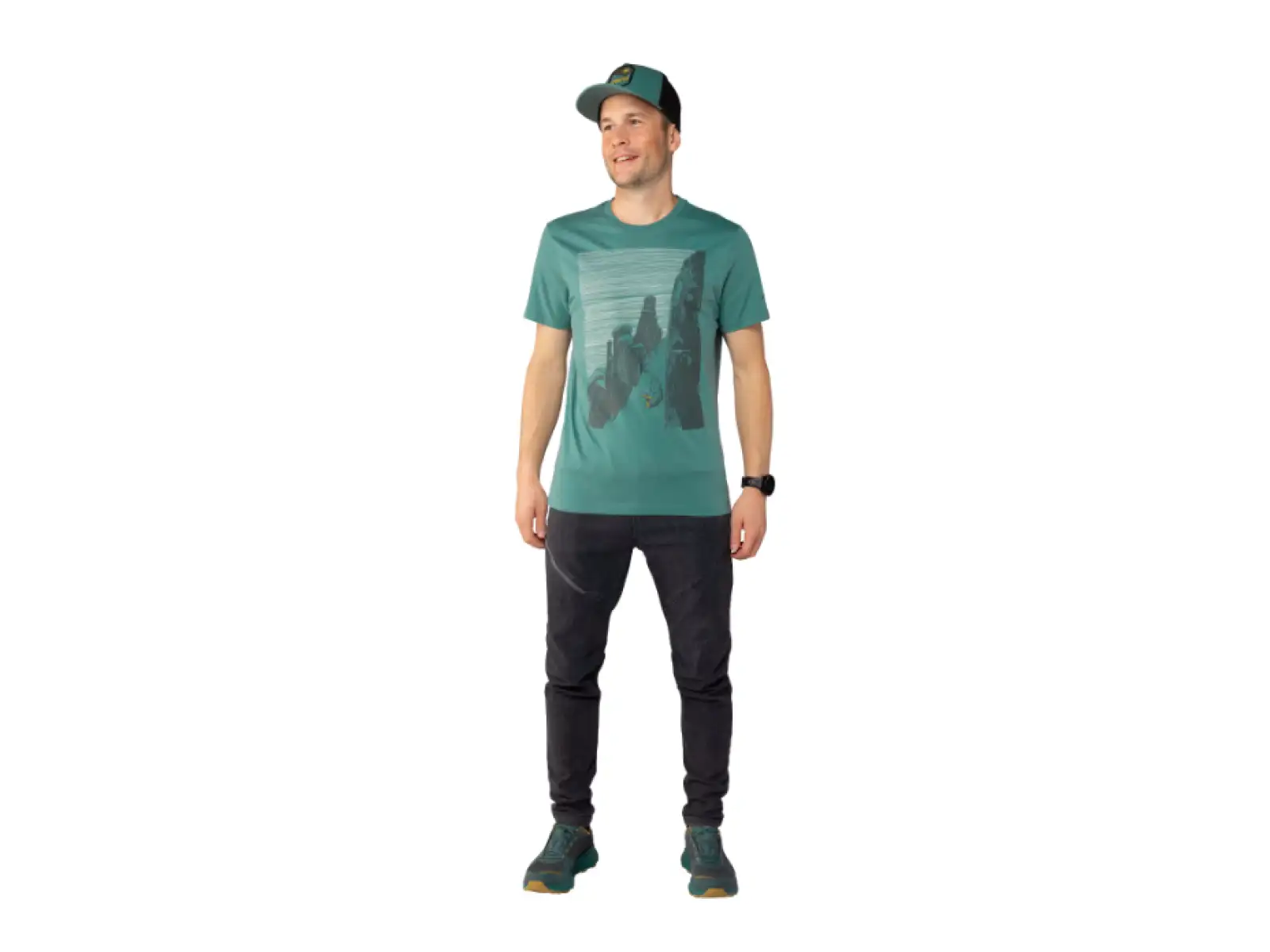 Dynafit X Simon Charriere men's T-shirt Atlantic/Dolomiti