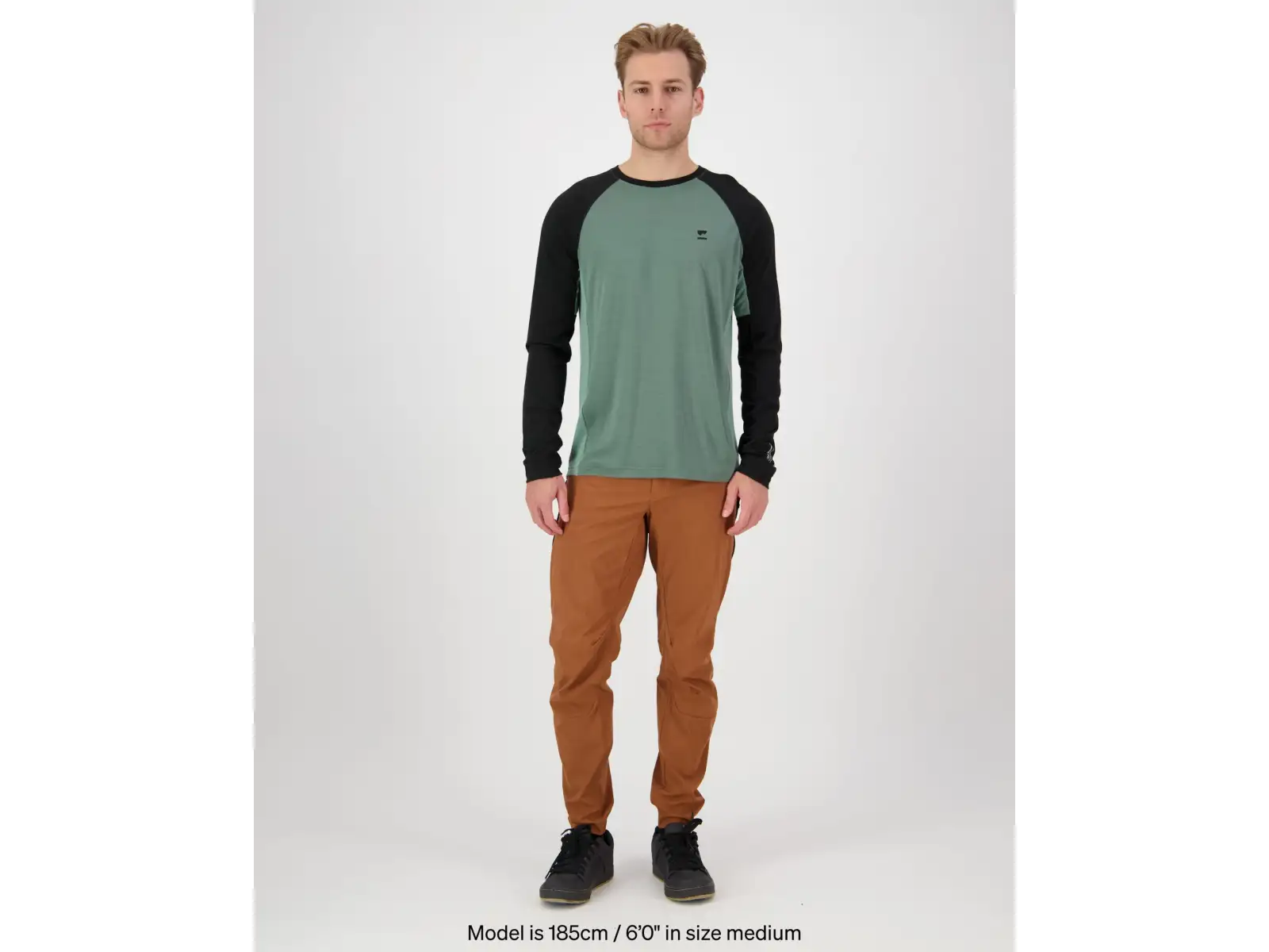 Mons Royale Tarn Merino men's long sleeve T-shirt Cypress / Black / Thyme