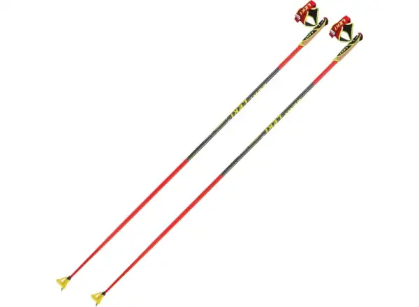 Leki HRC Team Nordic walking poles bright red/neon yellow/black