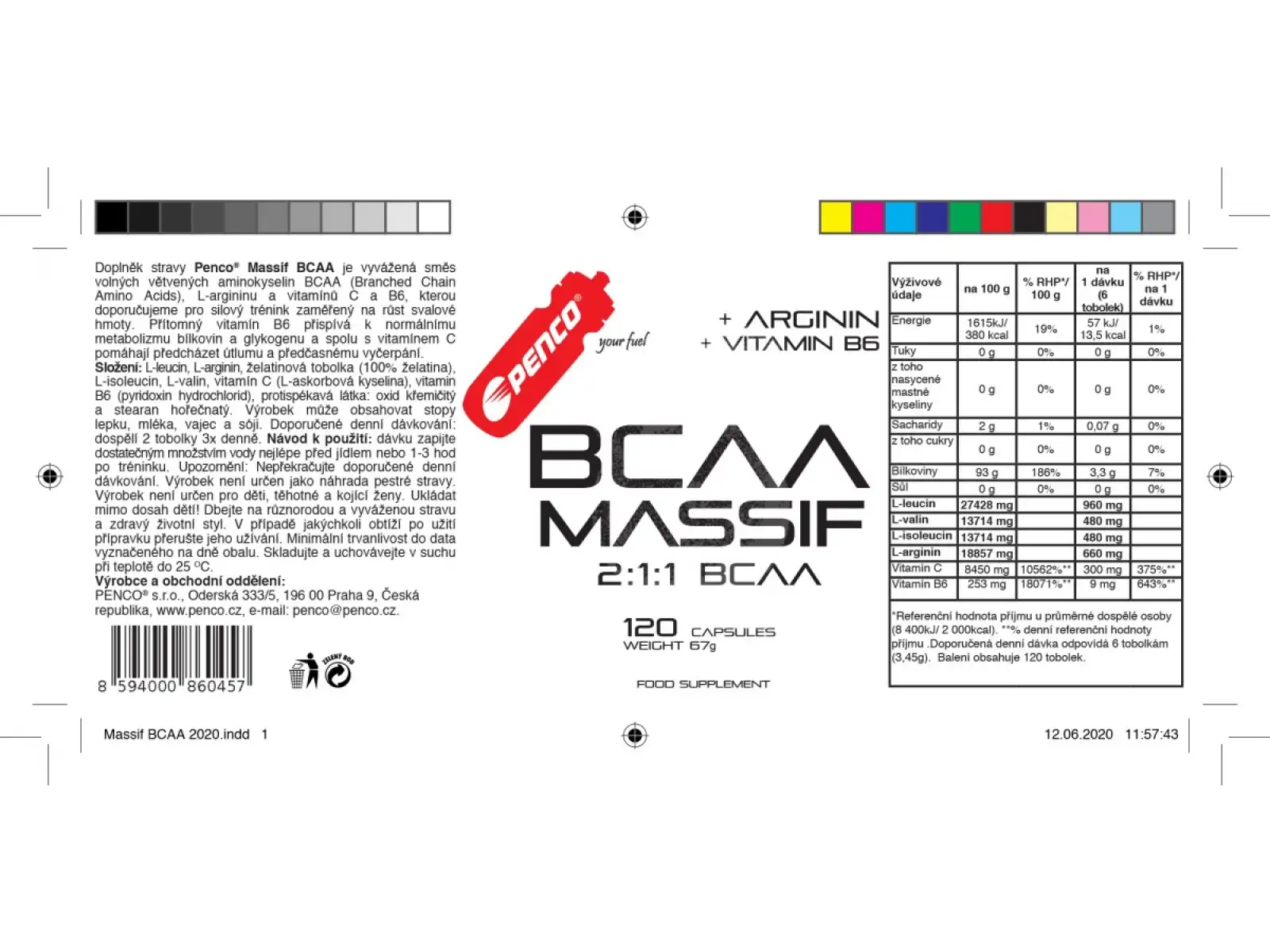 Penco BCAA MASSIF 120 tablets