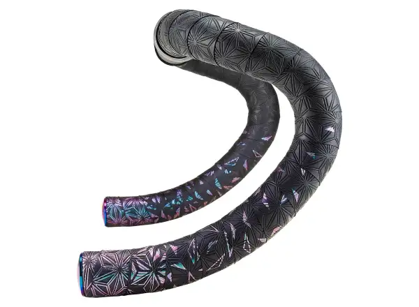 Supacaz Super Sticky Kush Star Fade handlebar tape Oil Slick/Oil Slick plugs
