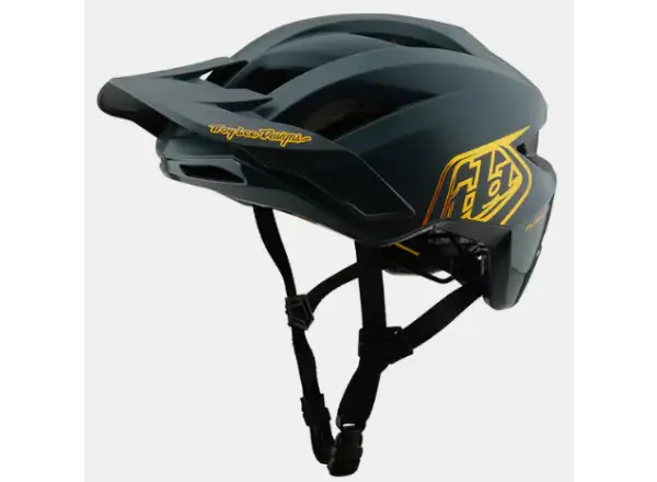 Troy Lee Designs Flowline Point Youth Helmet Gray/Gold