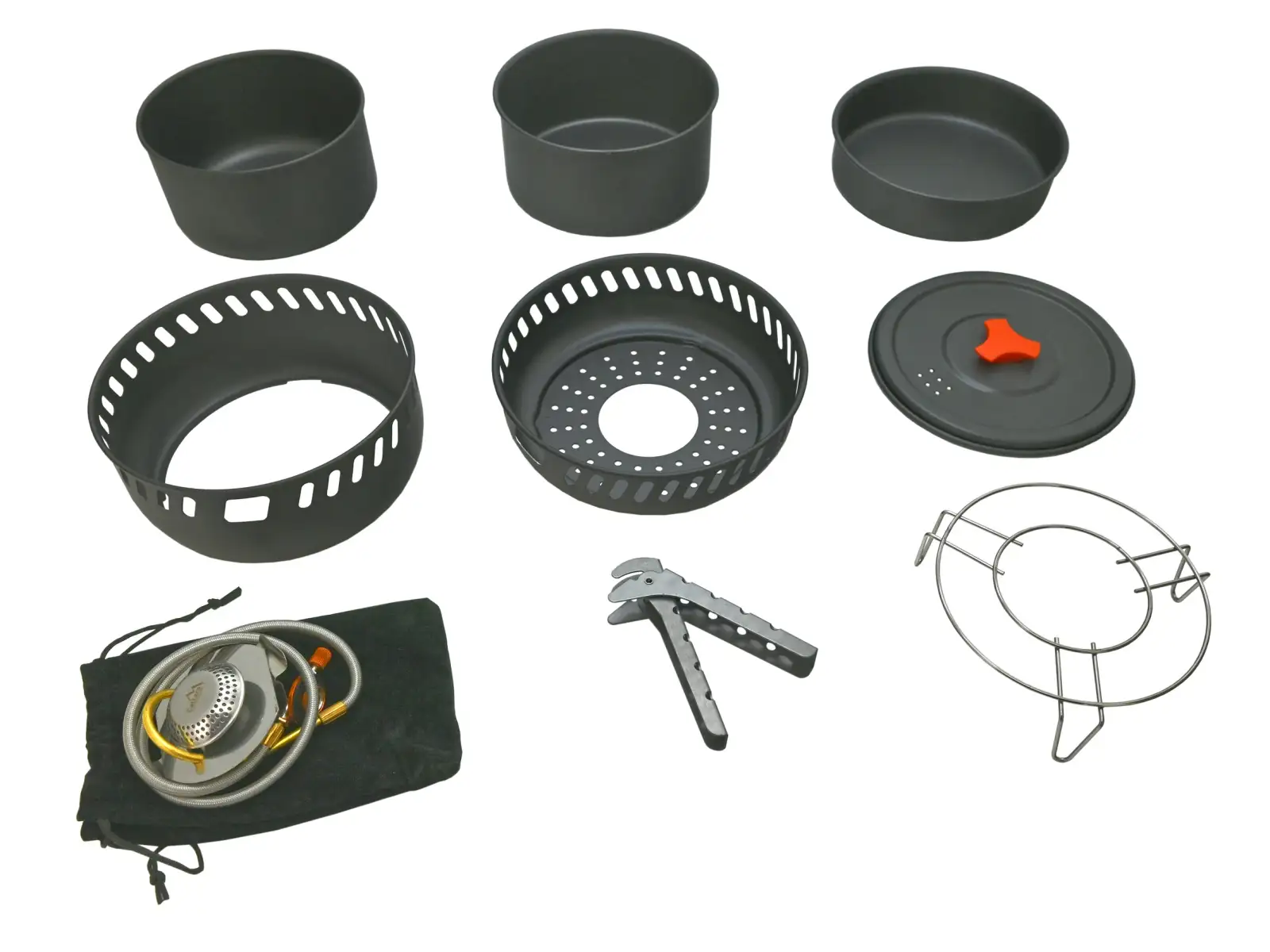 Cattara Trek cookware set with stove and accessories 9 pcs