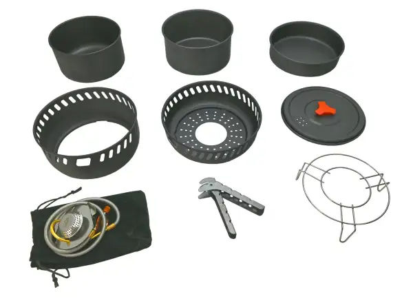 Cattara Trek cookware set with stove and accessories 9 pcs