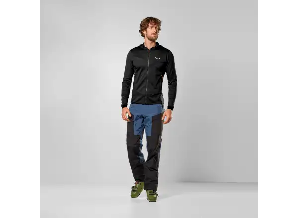 Salewa Sella Crevasse Hooded men's sweatshirt Black Out