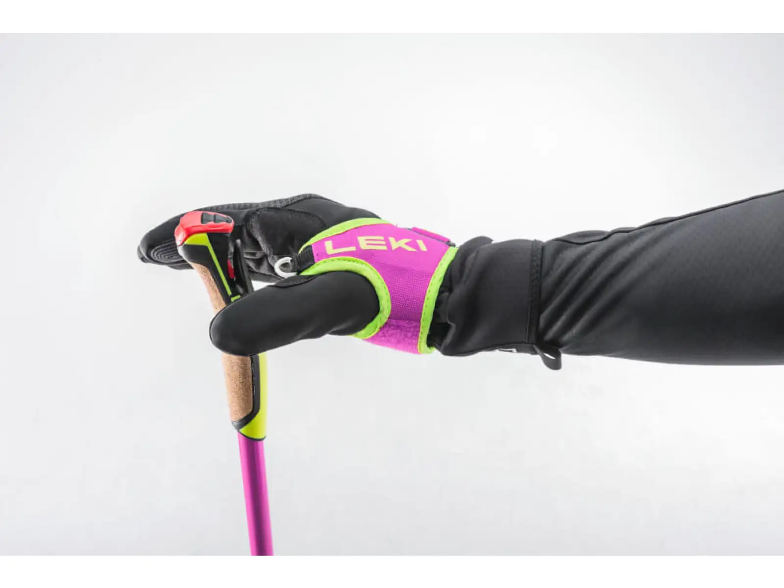 Leki PRC 750 cross-country poles neon pink/neon yellow/black