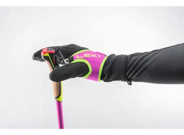 Leki PRC 750 cross-country poles neon pink/neon yellow/black