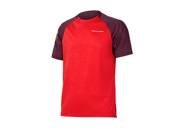 Endura SingleTrack men's jersey short sleeve Pomegranate