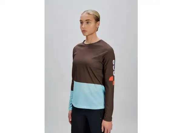 POC Motion Air women's jersey long sleeve Bronzite Brown/Lazurite Blue