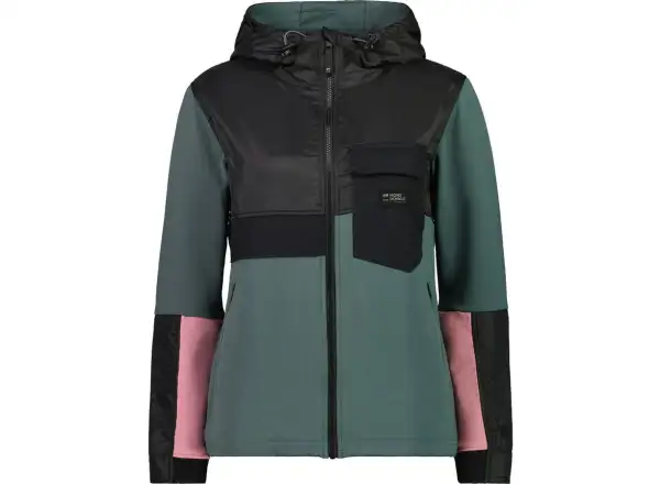 Mons Royale Decade Mid Hoody women's sweatshirt long sleeve Burnt sage/black
