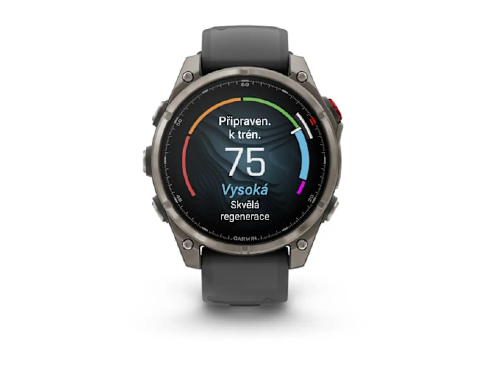 Garmin fenix 8 Pro 47 mm, AMOLED Sapphire, Titanium with silicone strap Graphite/Black