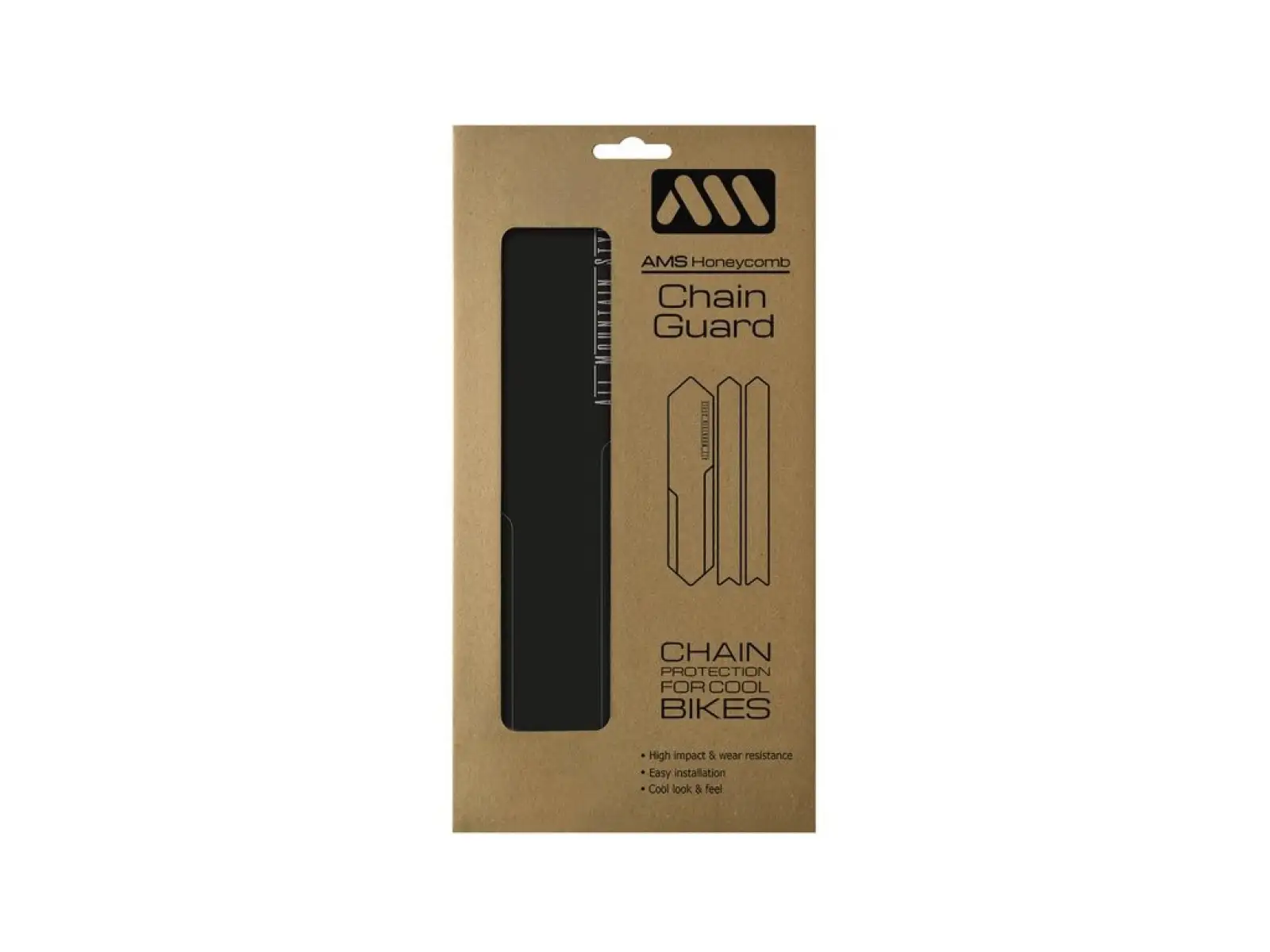 All Mountain Style chain guard protective stickers Black/Silver