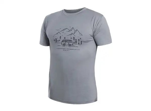 Sensor Merino Active Van Life men's T-shirt short sleeve grey