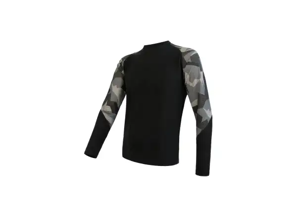 Sensor Merino Impress men's thermal underwear long sleeve black/Camo
