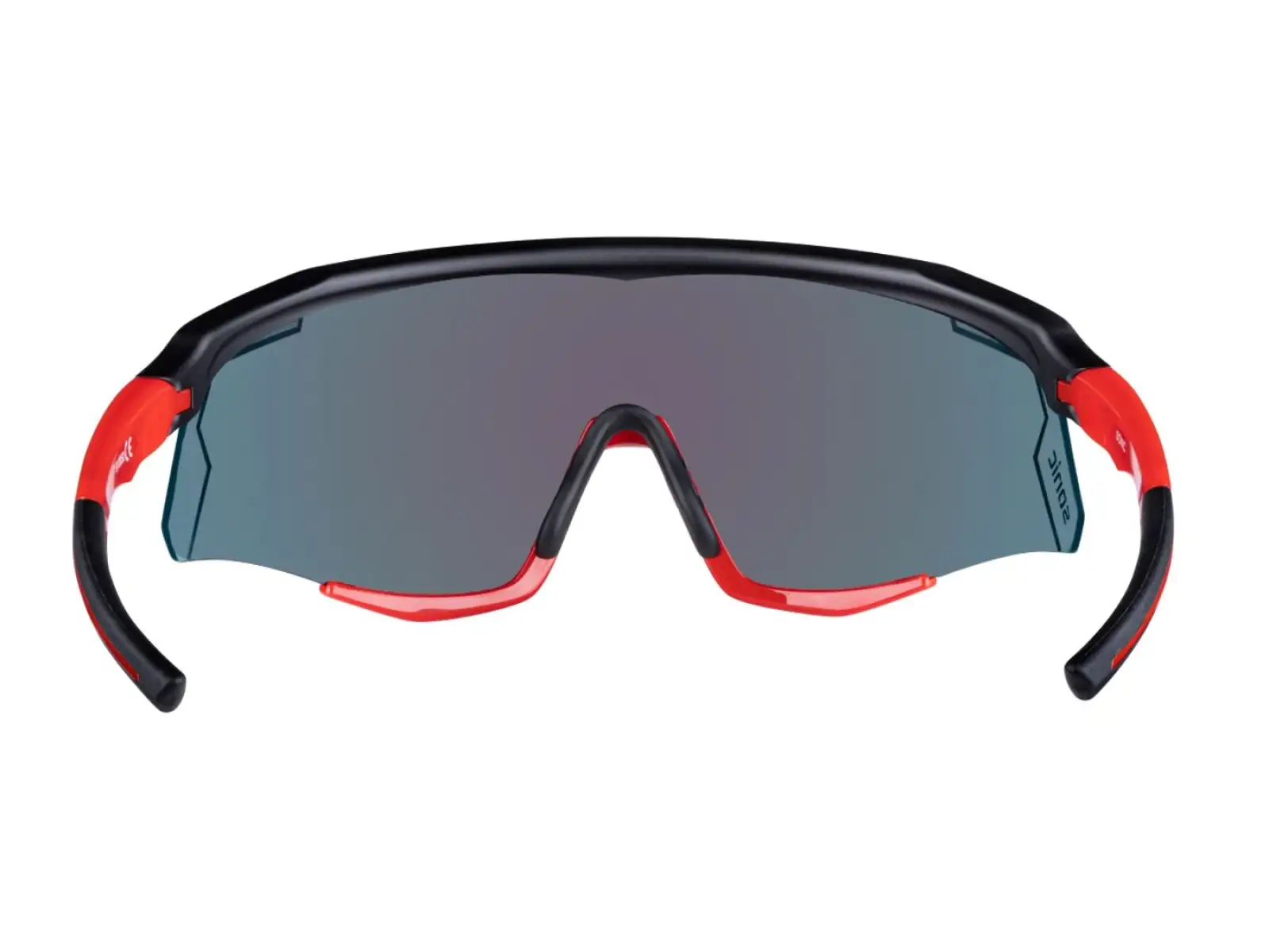 Force Sonic cycling glasses black/red, red mirror lenses