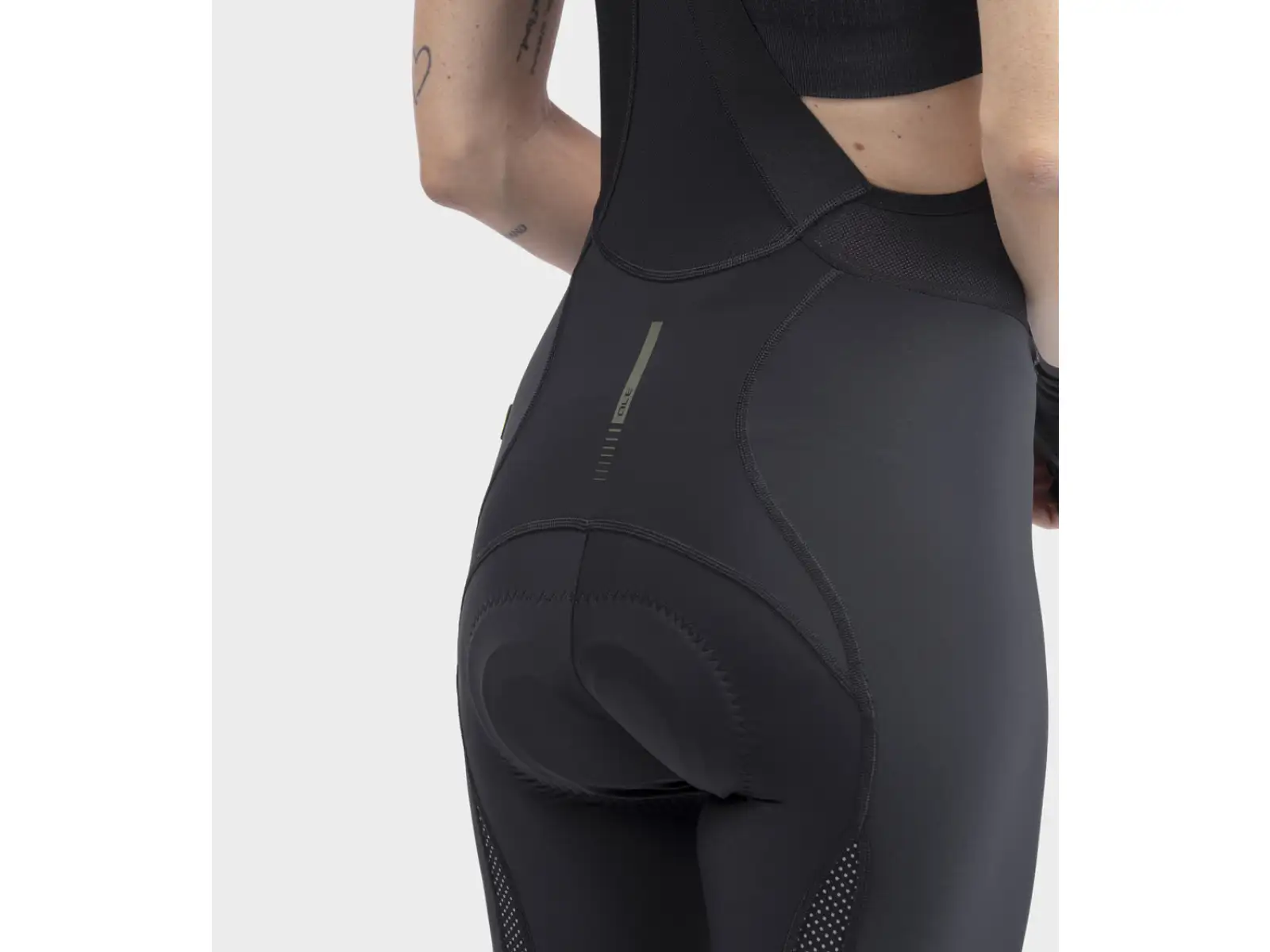 Alé PR-R Green Speed women's shorts with padding and braces Black