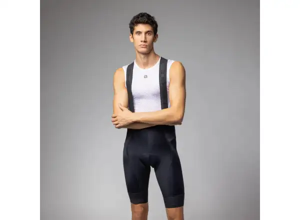 Alé PR-E Strada 2.0 men's shorts with insert and bib Black