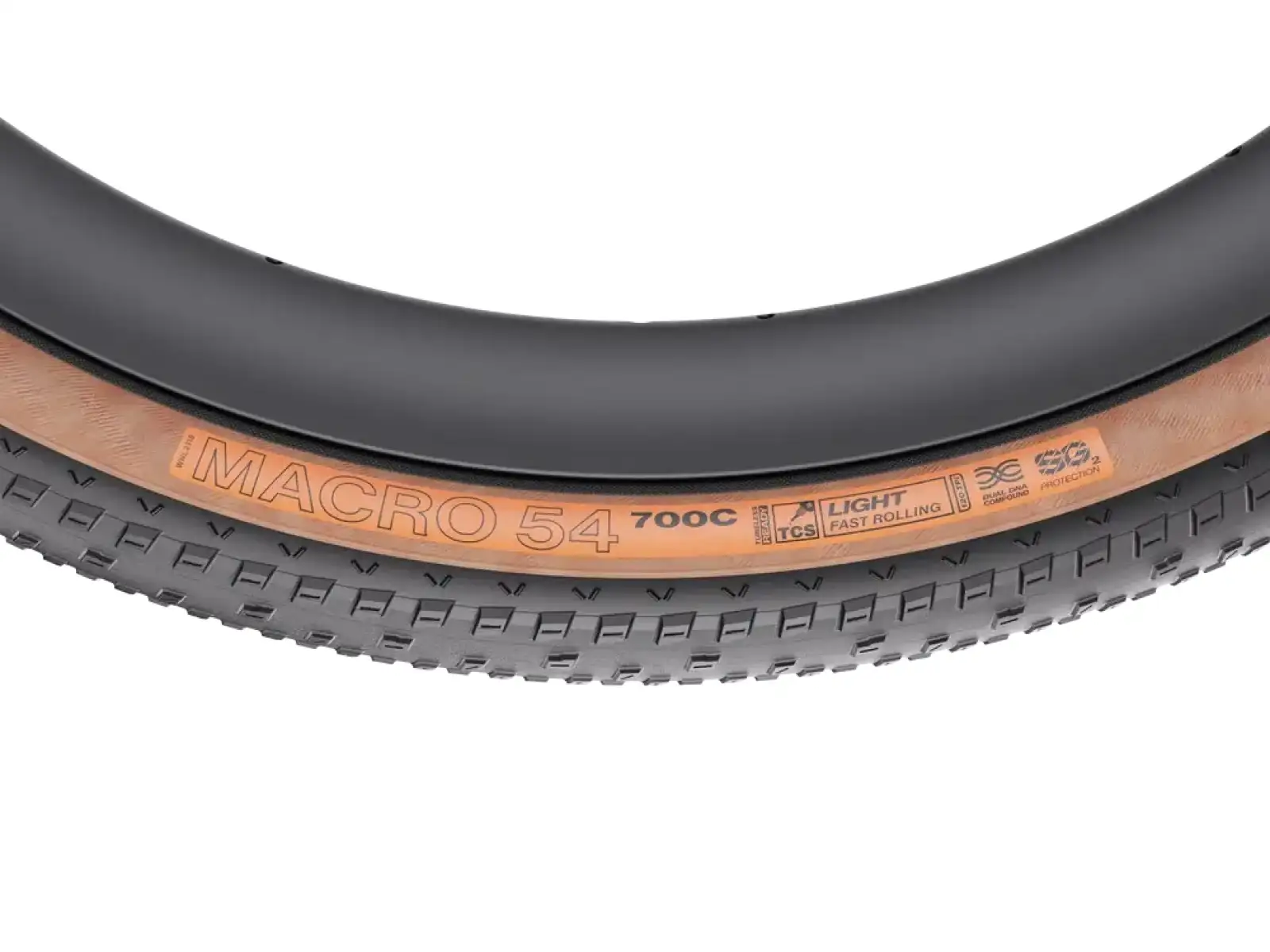 WTB Macro 700x54 TCS Light Fast Rolling Dual SG2 gravel tire black/brown
