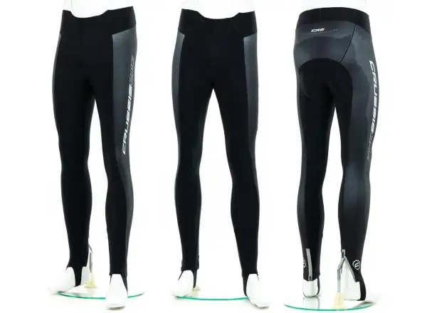 Crussis One men's bib shorts with pad black/white