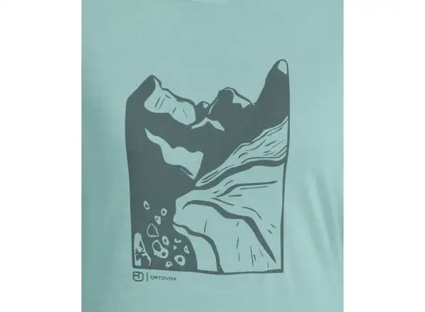 Ortovox 120 Cool Tec Mtn Cut women's T-shirt short sleeve Aquatic Ice M