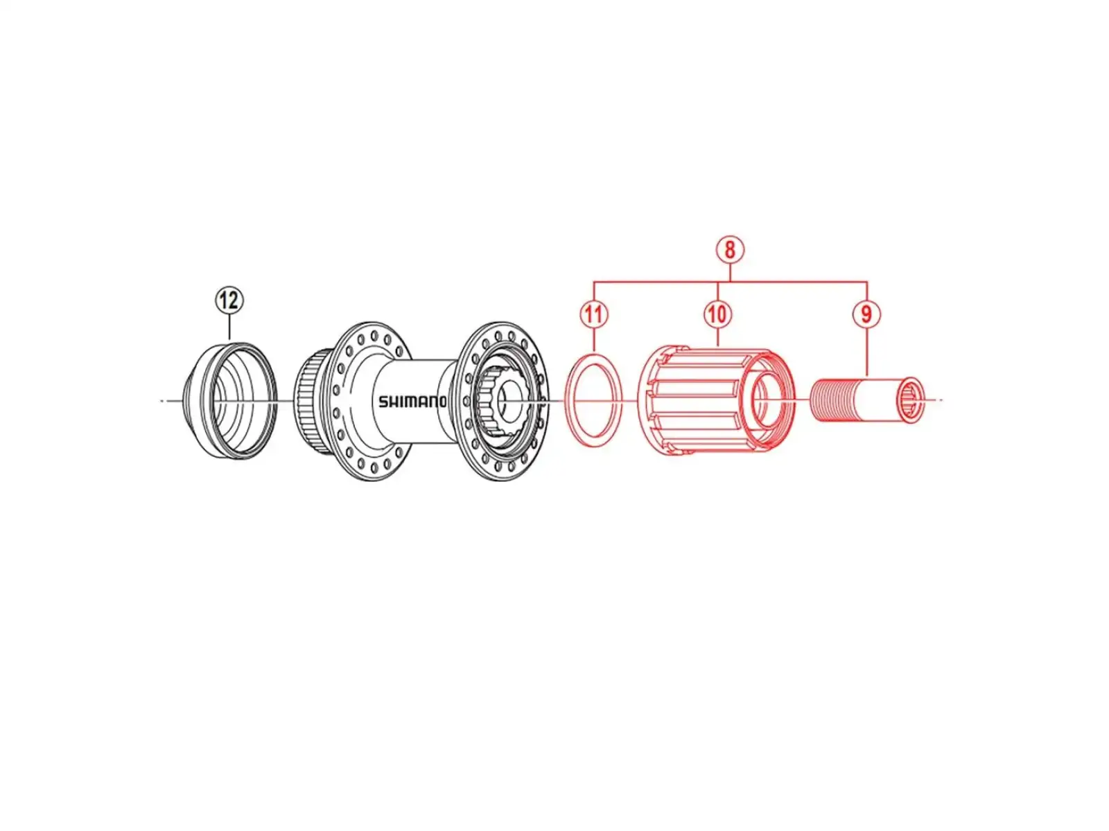 Shimano cassette body FH-RM66 spare part