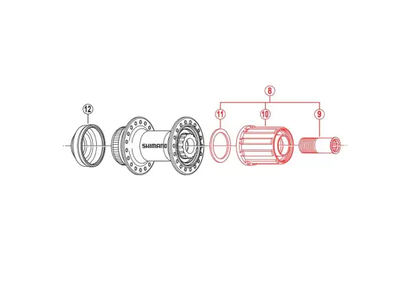 Shimano cassette body FH-RM66 spare part