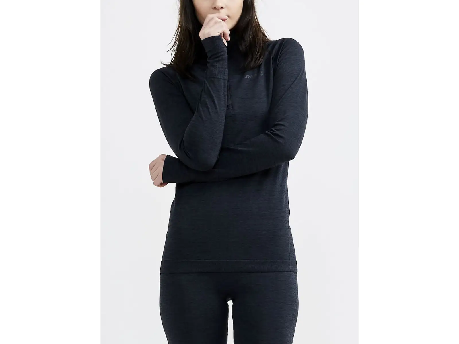 Craft CORE Dry Active Comfort Zip women's long sleeve shirt black