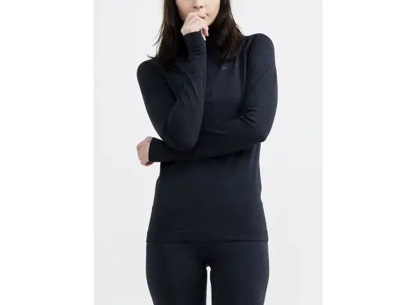 Craft CORE Dry Active Comfort Zip women's long sleeve shirt black