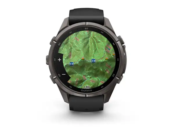 Garmin Fénix 9 Pro inReach 43 mm smartwatch Carbon Gray DLC Titanium Black/Pebble Gray