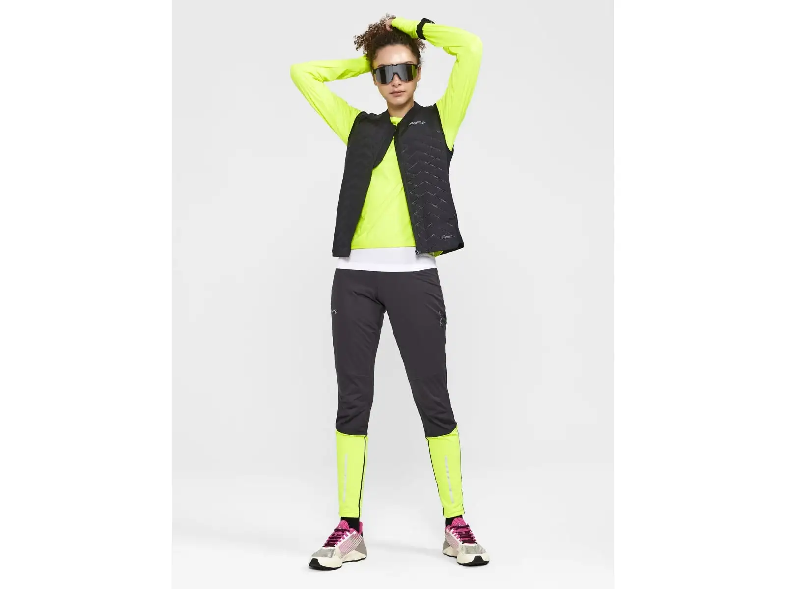 Craft Pro Hypervent Wind women's long sleeve running shirt yellow