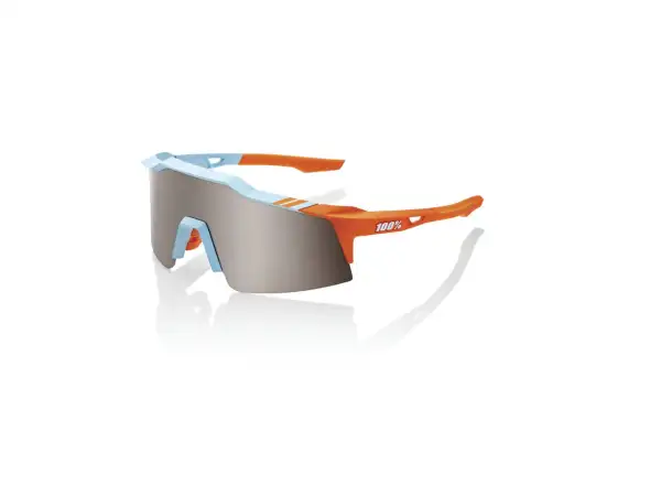 100% SPEEDCRAFT SL Glasses with Mirror Lens Blue/Orange/Silver