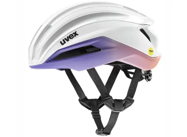 Uvex Surge Aero MIPS road helmet White/Lila Apricot Matt