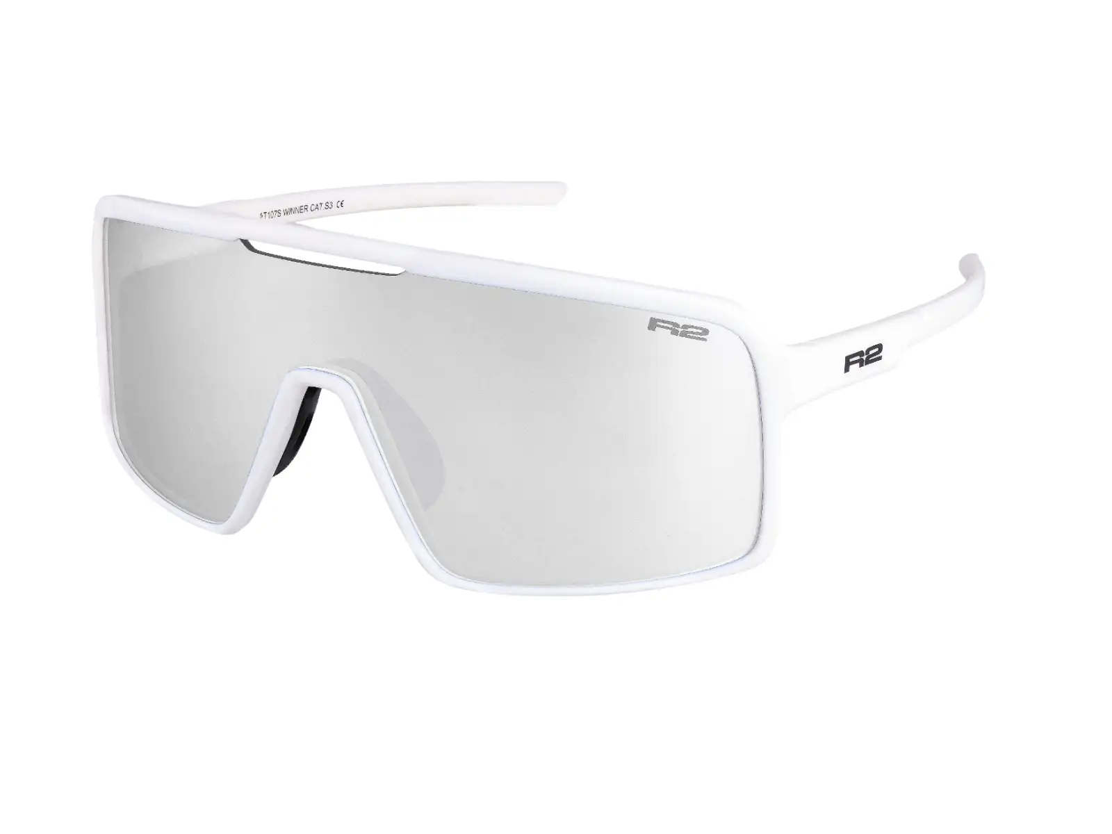 R2 Winner sunglasses matte white/photochromic lenses