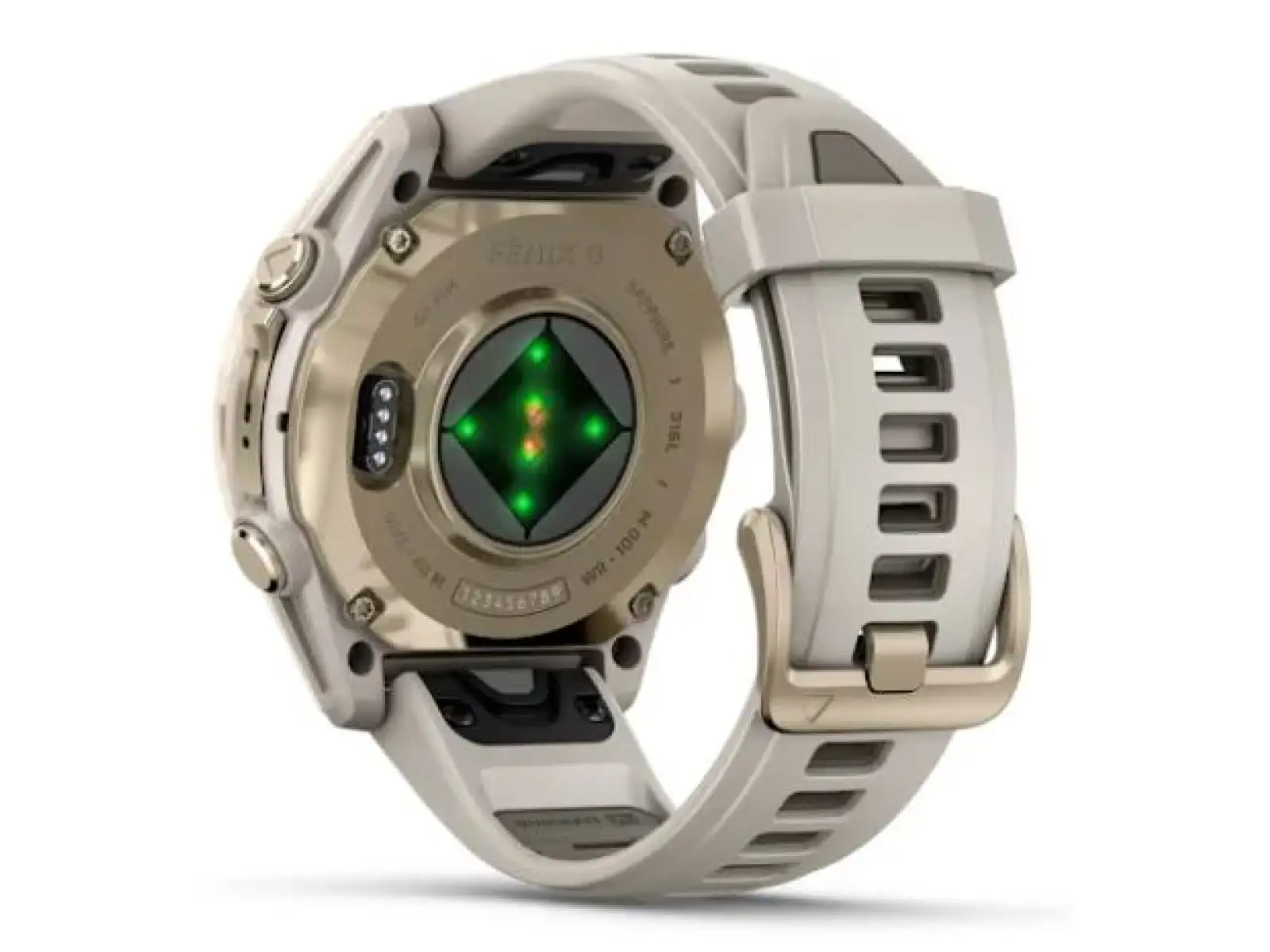 Garmin fenix 8 - 43 mm AMOLED Sapphire smart watch Soft Gold Fog grey