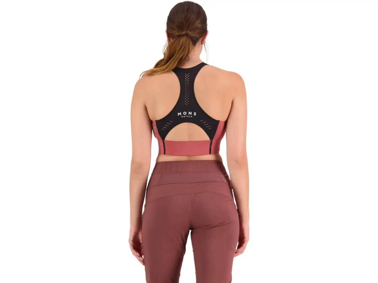 Mons Royale Stratos Merino Shift Sports bra terracotta