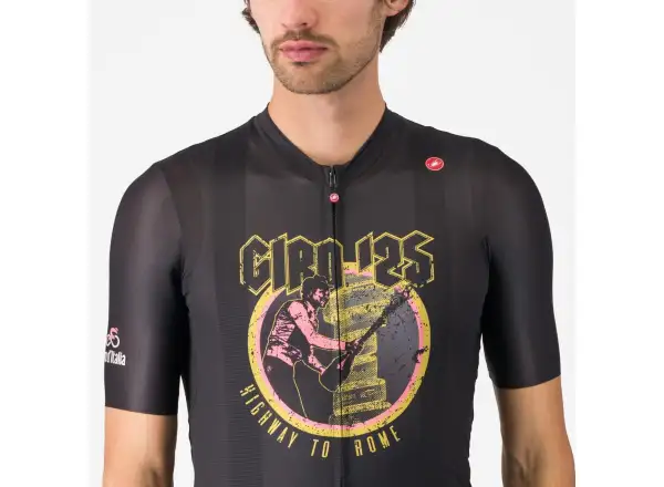 Castelli Giro Highway To Rome men's jersey short sleeve Nero