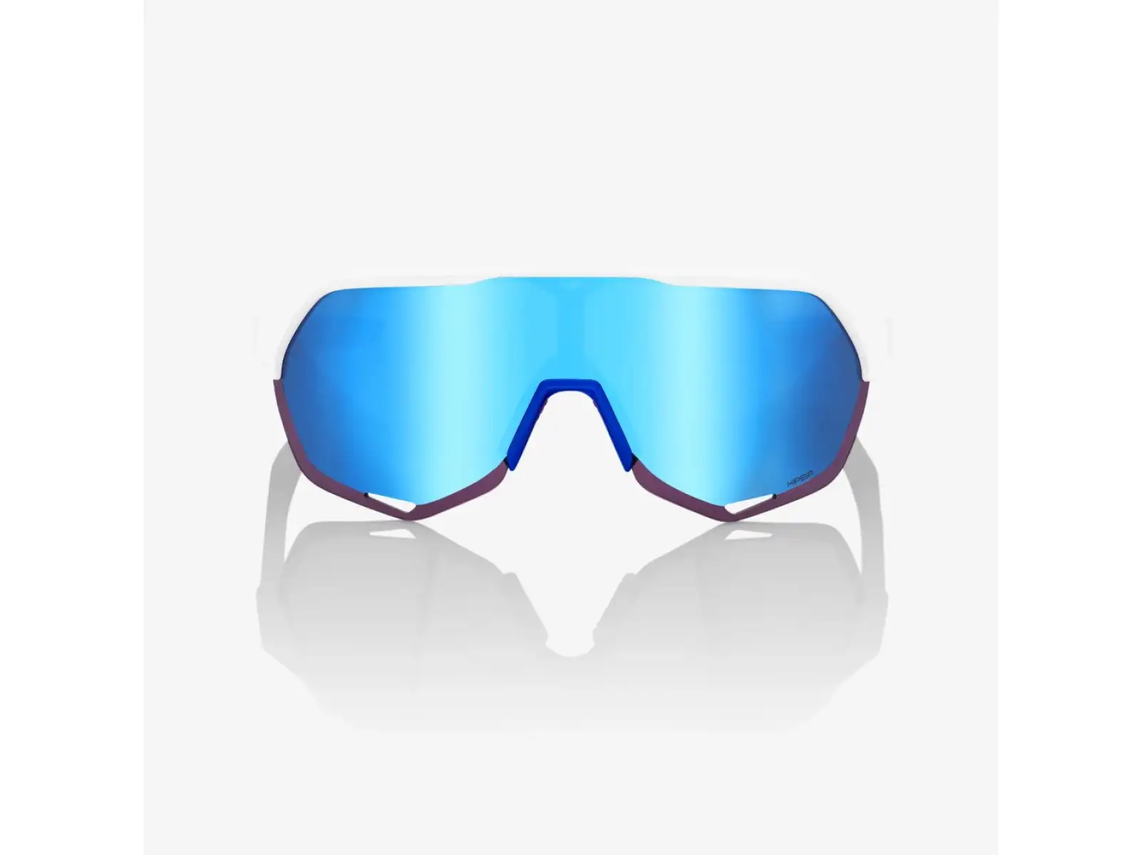 100% S2 Sports TotalEnergies Matte White/Metallic Blue/Blue Multilayer Sunglasses
