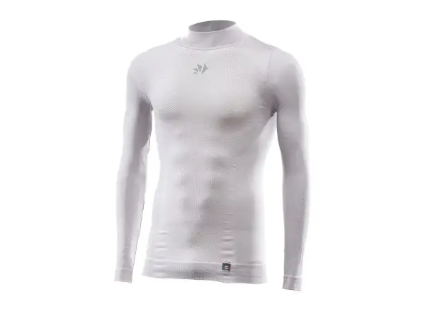 SIXS TS3 V2 functional long-sleeve shirt with collar silver/white