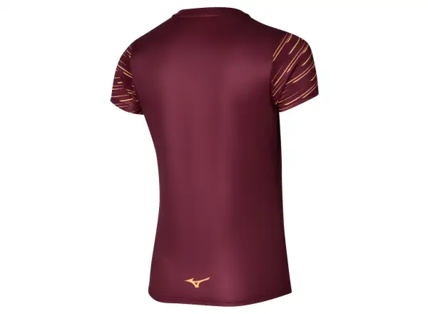 Mizuno Graphic Tee women's running shirt cabernet