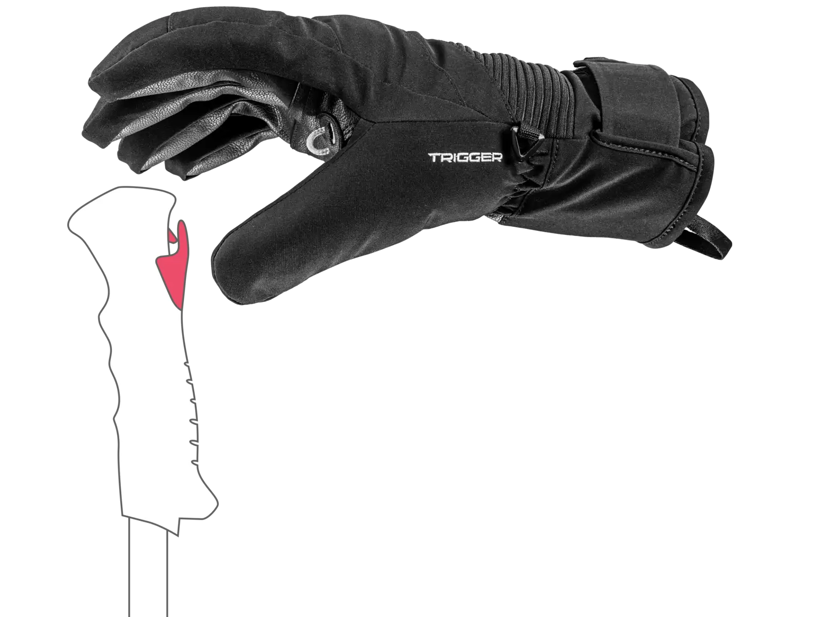 Leki Voltec TR downhill gloves Black