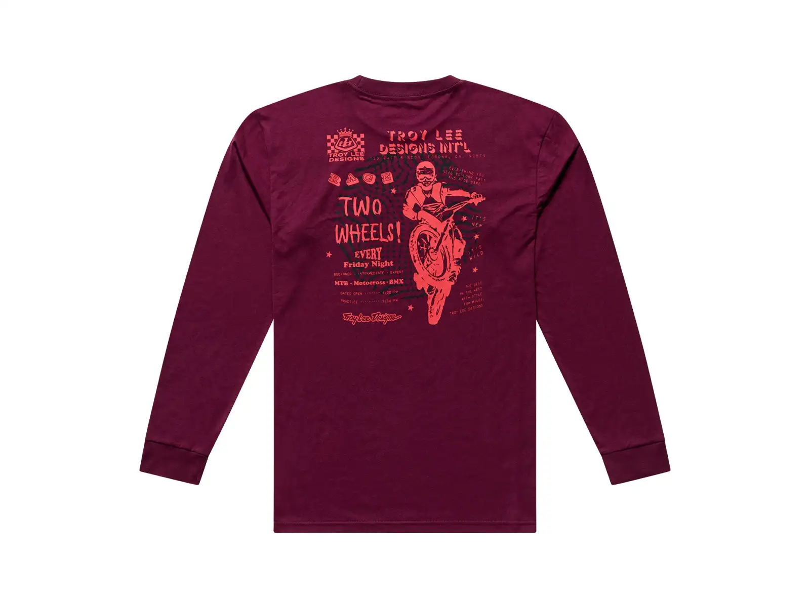 Troy Lee Designs Friday Night men's jersey long sleeve Sangria