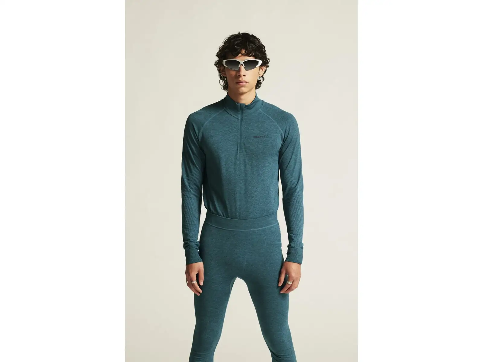 Craft Core Dry Active Comfort Zip men's long-sleeve shirt green