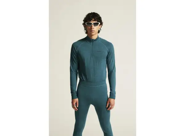 Craft Core Dry Active Comfort Zip men's long-sleeve shirt green