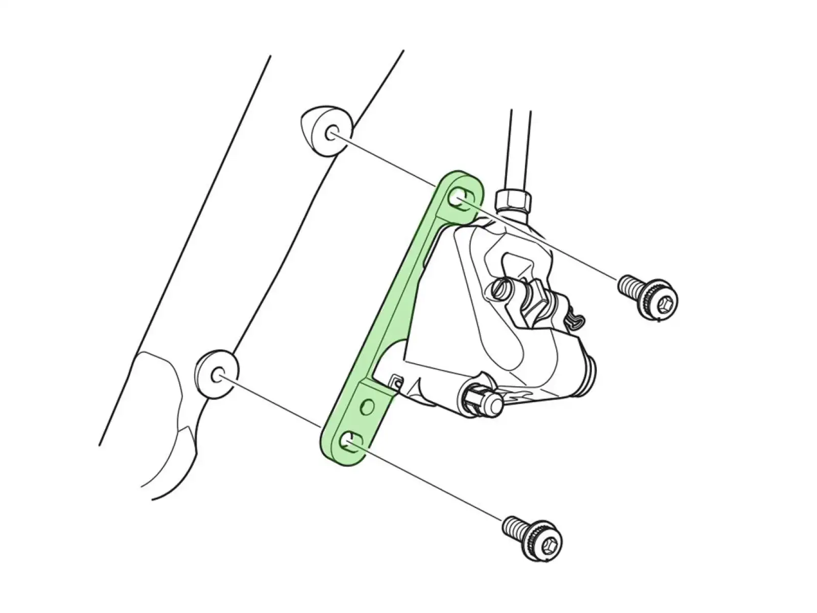 Shimano Flat Mount Adapter Front 140/160 mm